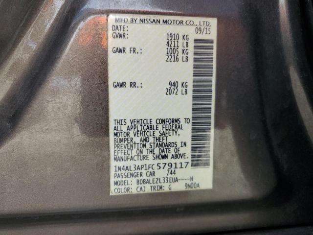 2015 NISSAN ALTIMA 2.5 1N4AL3AP1FC579117