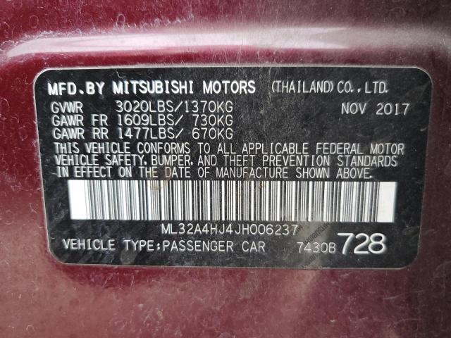 2018 MITSUBISHI MIRAGE SE - ML32A4HJ4JH006237