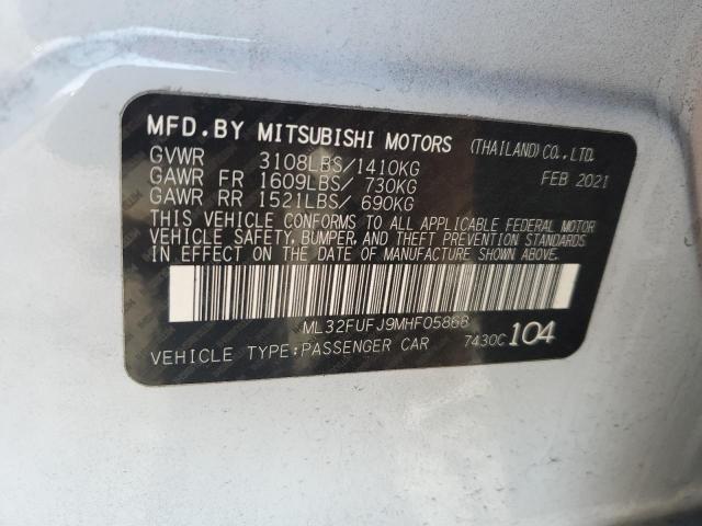 2021 Mitsubishi Mirage G4 Es VIN: ML32FUFJ9MHF05868 Lot: 44009834