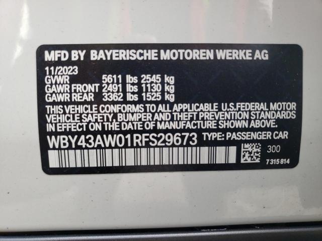 2024 BMW I4 EDRIVE3 - WBY43AW01RFS29673