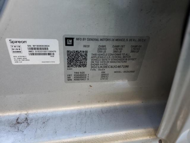 2018 CHEVROLET SILVERADO 3GCUKREC8JG467196