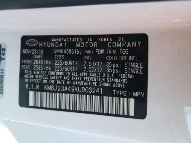 2019 HYUNDAI TUCSON SE KM8J23A49KU903241