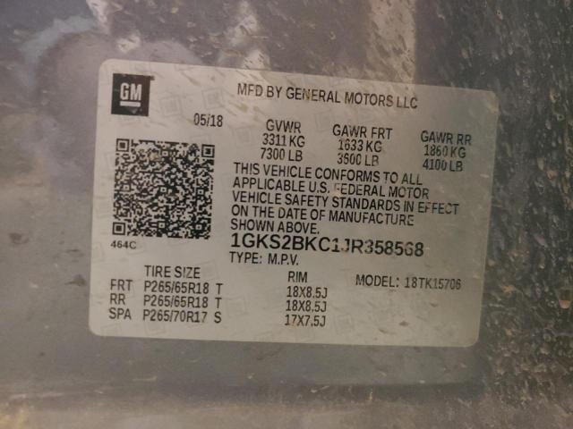 2018 GMC YUKON SLT - 1GKS2BKC1JR358568