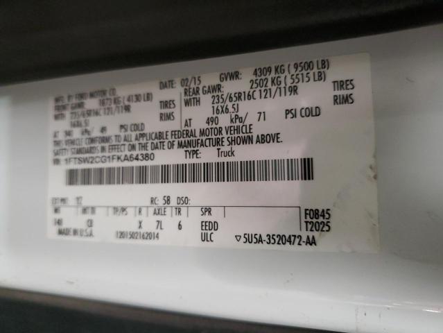 1FTSW2CG1FKA64380 2015 Ford Transit T-350
