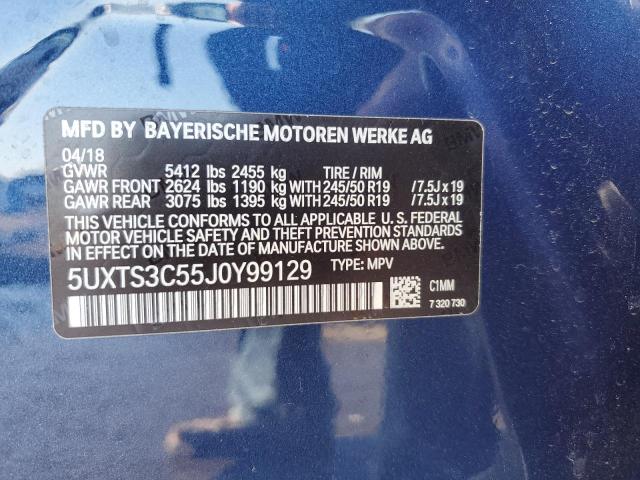 5UXTS3C55J0Y99129 2018 BMW X3 - Image 12