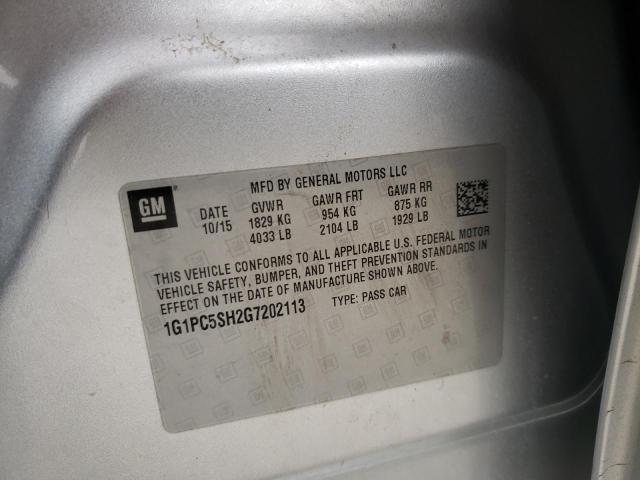 2016 Chevrolet Cruze Limited Ls VIN: 1G1PC5SH2G7202113 Lot: 44561814