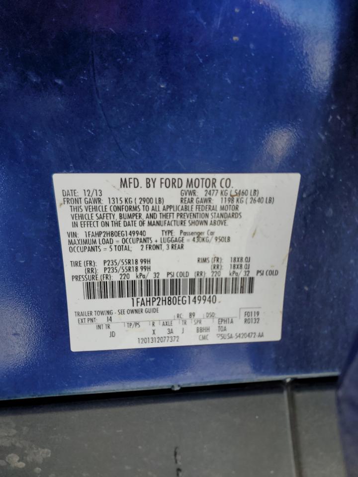 1FAHP2H80EG149940 2014 Ford Taurus Sel