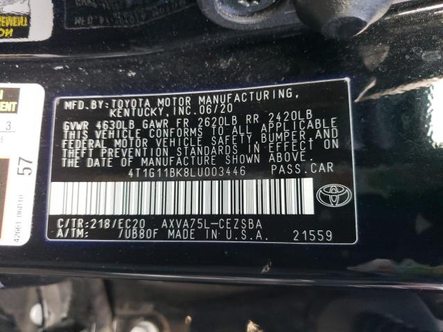 VIN 4T1G11BK8LU003446 2020 Toyota Camry, SE no.12