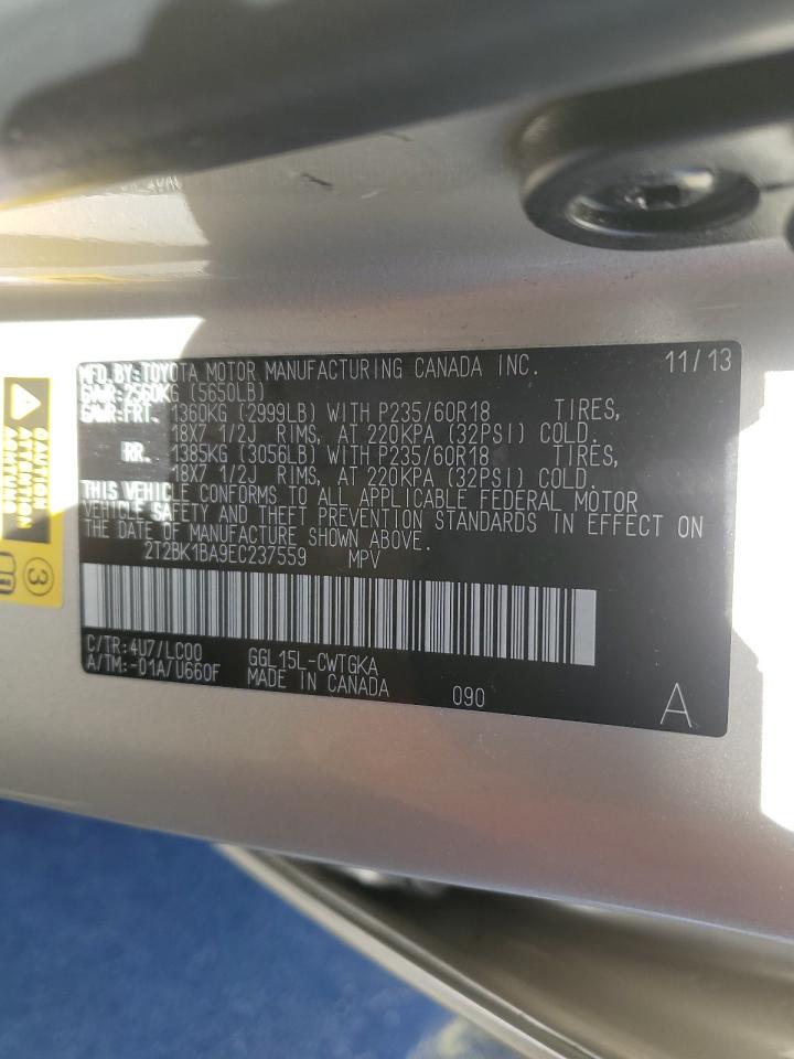 2T2BK1BA9EC237559 2014 Lexus Rx 350 Base