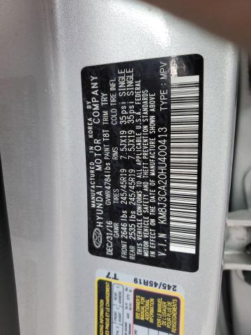 2017 HYUNDAI TUCSON LIM KM8J3CA20HU400413