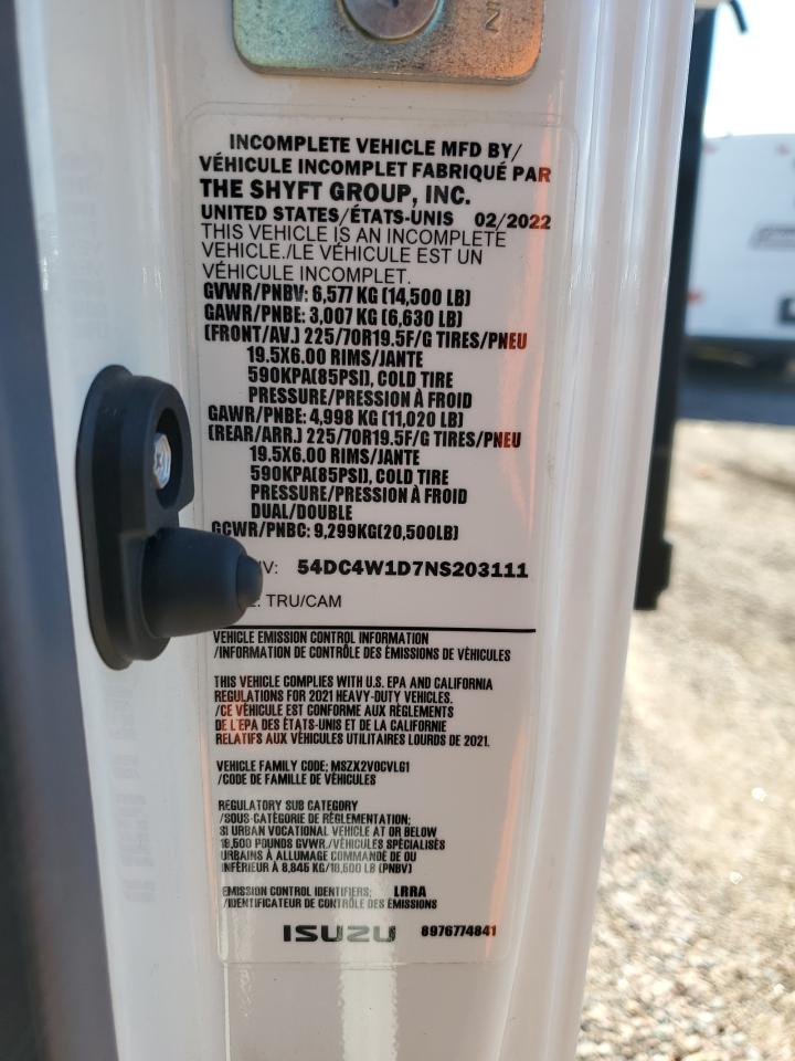 54DC4W1D7NS203111 2022 Isuzu Npr Hd