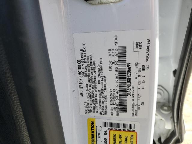 VIN 3FA6P0LU8FR206699 2015 Ford Fusion, Se Hybrid no.12