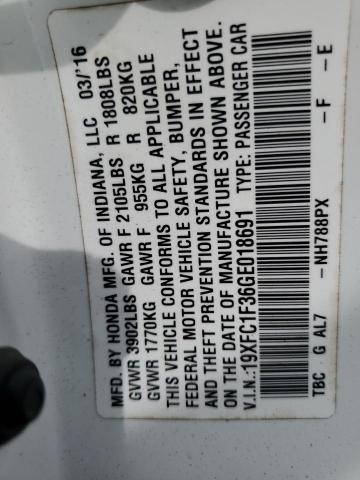 2016 HONDA CIVIC EX 19XFC1F36GE018691