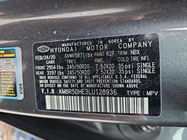 VIN KM8R5DHE3LU128936 2020 HYUNDAI PALISADE no.10