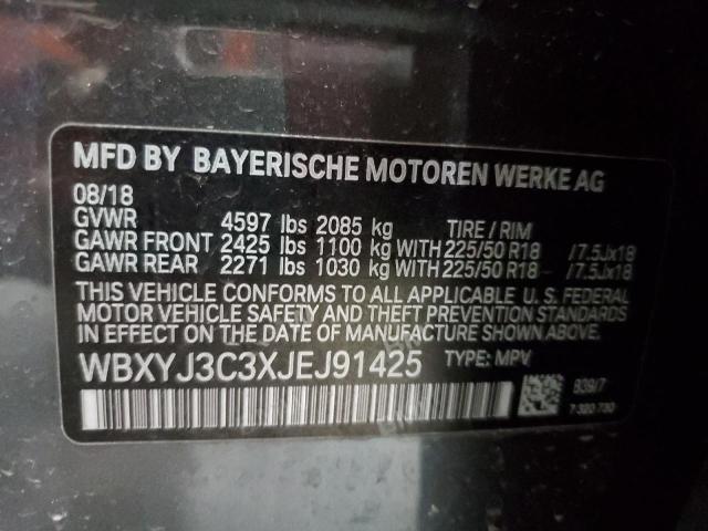 VIN WBXYJ3C3XJEJ91425 2018 BMW X2, Sdrive28I no.13