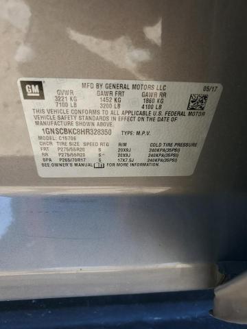 2017 CHEVROLET TAHOE C150 1GNSCBKC8HR328350