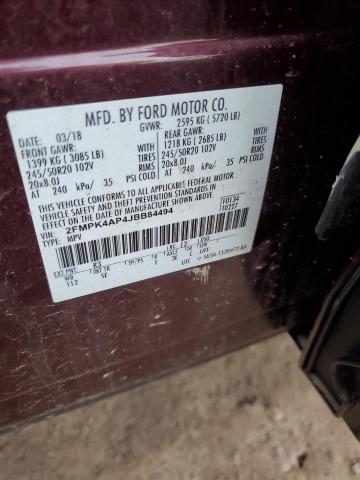 2018 FORD EDGE SPORT 2FMPK4AP4JBB84494