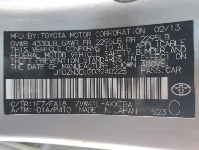 2013 Toyota Prius V VIN: JTDZN3EU2D3240225 Lot: 44708944