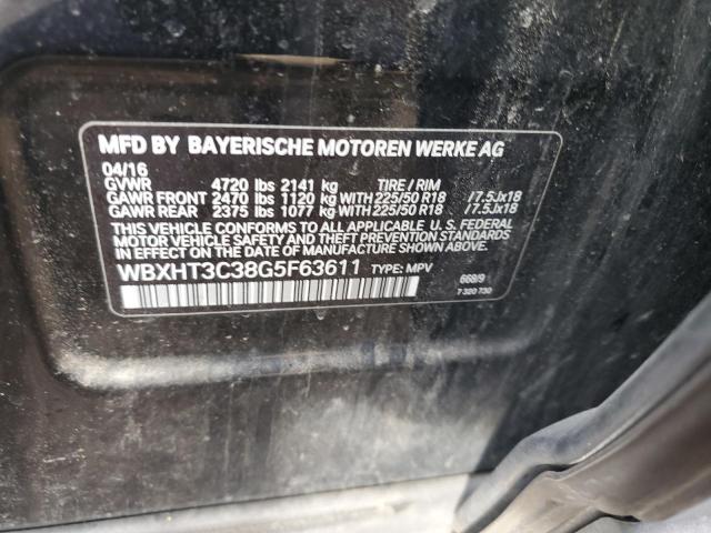 2016 BMW X1 XDRIVE2 WBXHT3C38G5F63611
