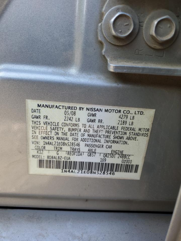 1N4AL21E08N528546 2008 Nissan Altima 2.5