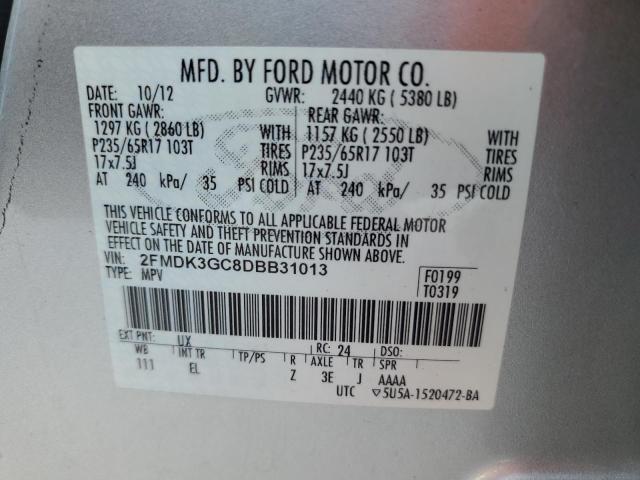 2013 Ford Edge Se VIN: 2FMDK3GC8DBB31013 Lot: 41037754