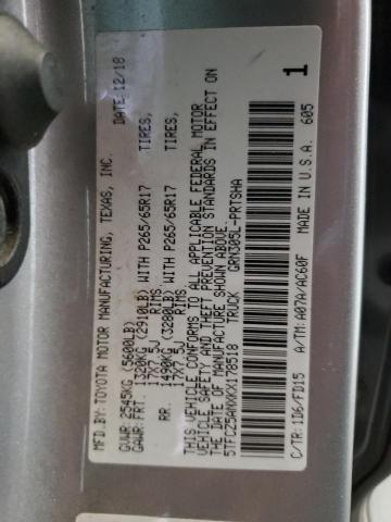 2019 TOYOTA TACOMA DOU 5TFCZ5ANXKX178518