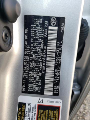 2015 TOYOTA CAMRY LE 4T1BF1FK5FU872466