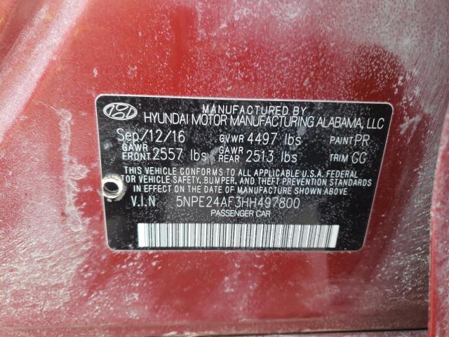 2017 HYUNDAI SONATA SE 5NPE24AF3HH497800