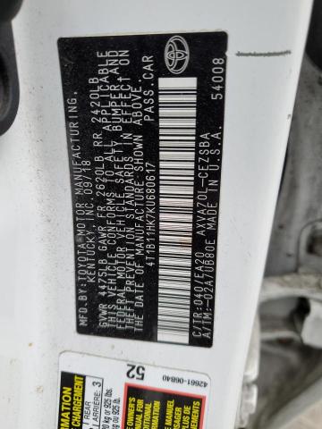 VIN 4T1B11HK7KU680617 2019 Toyota Camry, L no.13