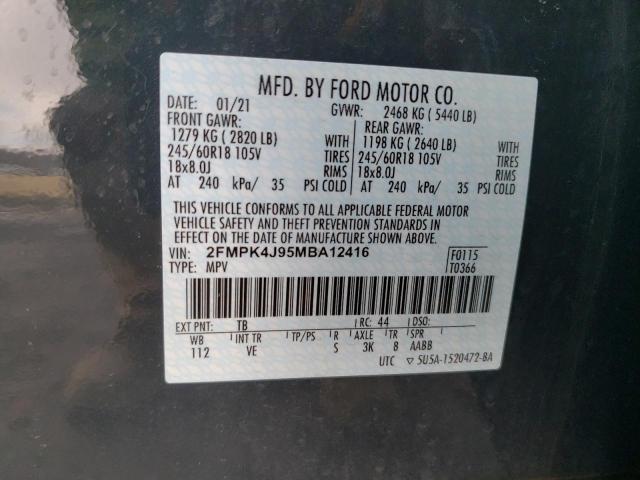 2FMPK4J95MBA12416 2021 FORD EDGE, photo no. 13