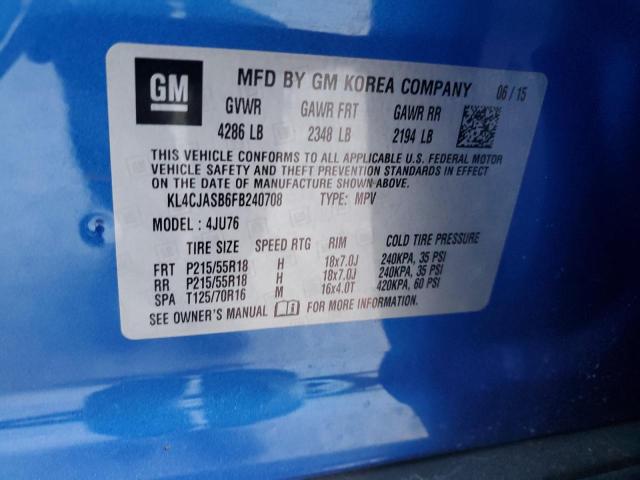 VIN KL4CJASB6FB240708 2015 Buick Encore no.12