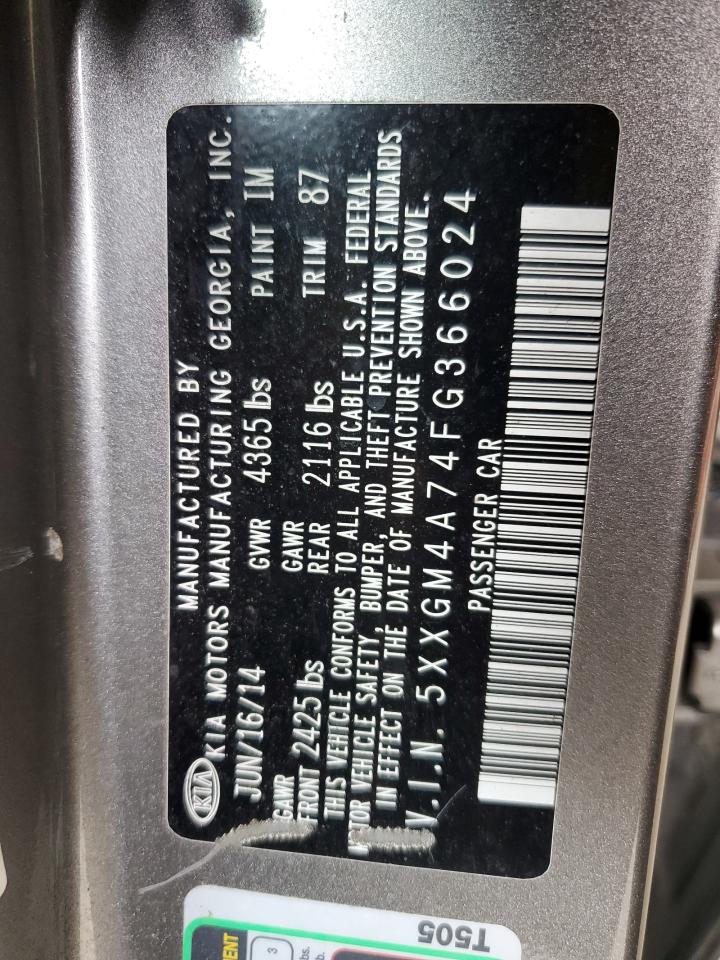 5XXGM4A74FG366024 2015 Kia Optima Lx