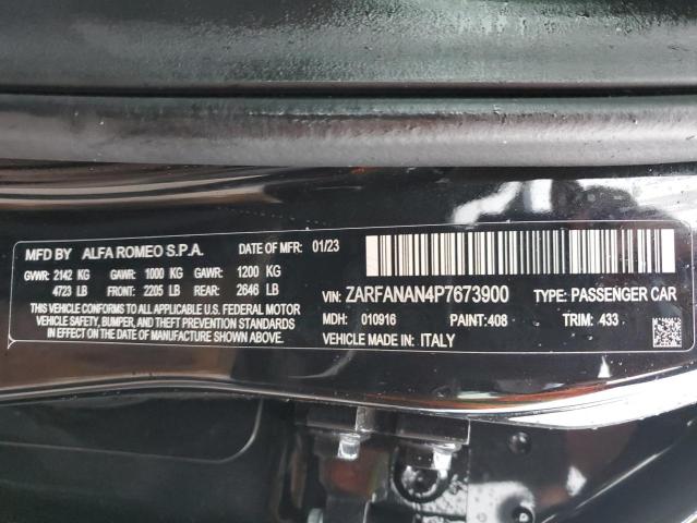 2023 ALFA ROMEO GIULIA SPR - ZARFANAN4P7673900