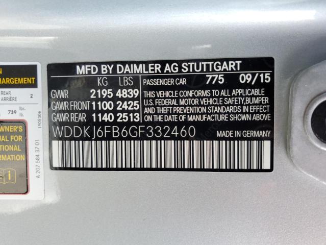 VIN WDDKJ6FB6GF332460 2016 Mercedes-Benz E-Class, 400 no.12