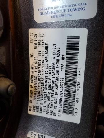 2015 HONDA CR-V LX 5J6RM4H30FL047256