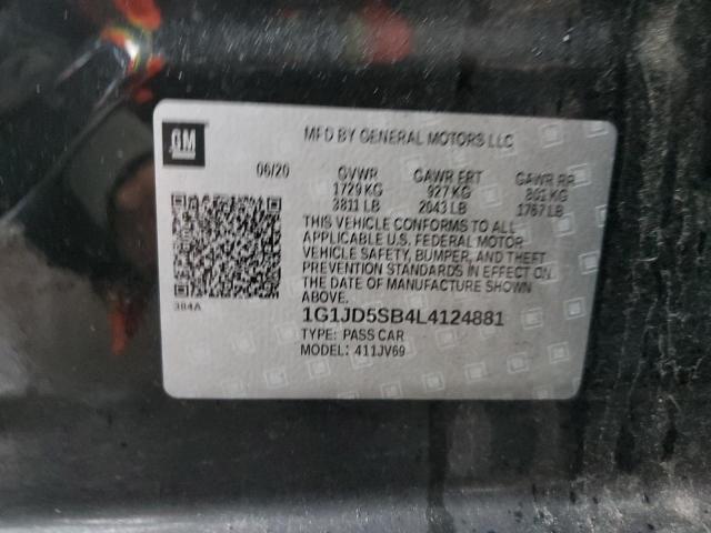 2020 CHEVROLET SONIC LT - 1G1JD5SB4L4124881