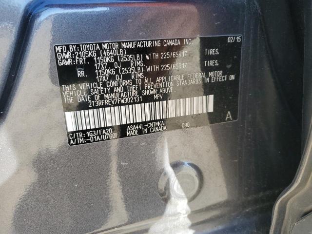2015 TOYOTA RAV4 XLE 2T3RFREV7FW302131
