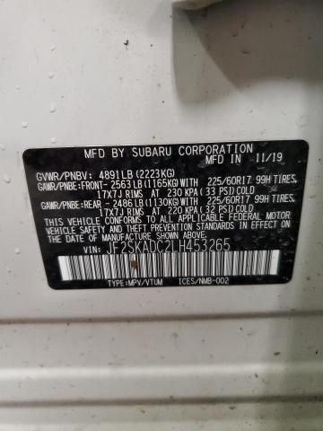 2020 SUBARU FORESTER - JF2SKADC2LH453265