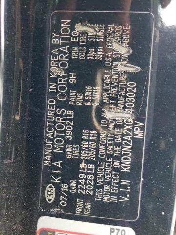 2016 KIA SOUL - KNDJN2A2XG7403020