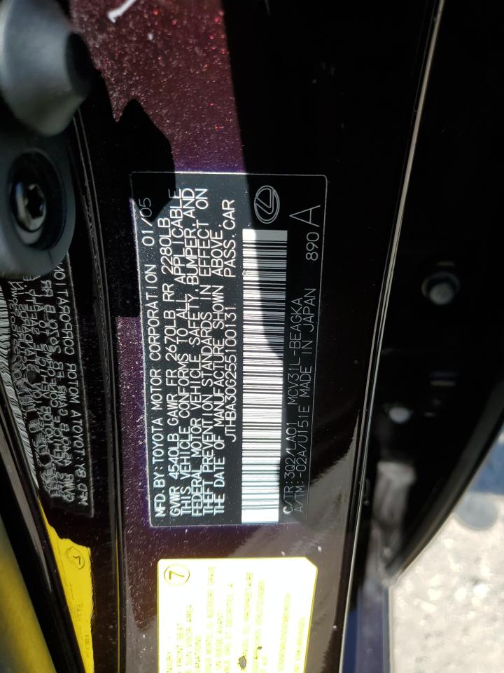 JTHBA30G255100131 2005 Lexus Es 330