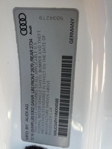 2017 AUDI S5 WAUC4AFH1HN004588