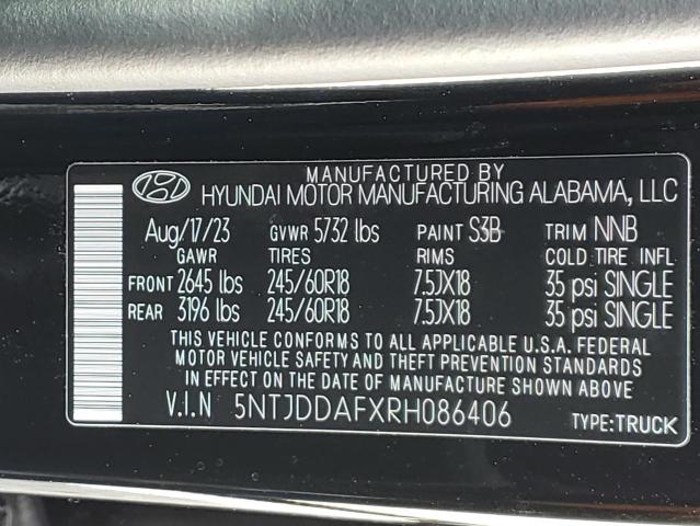 2024 HYUNDAI SANTA CRUZ - 5NTJDDAFXRH086406