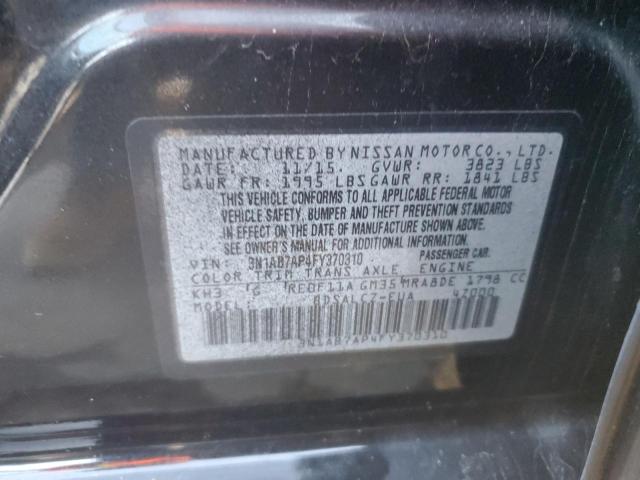 2015 NISSAN SENTRA S 3N1AB7AP4FY370310