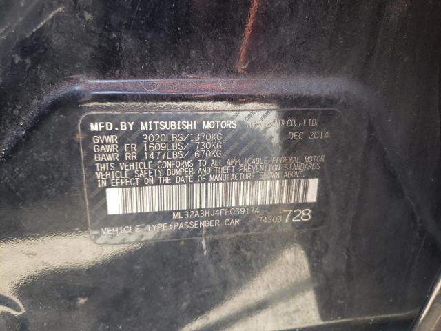 2015 Mitsubishi Mirage De VIN: ML32A3HJ4FH039174 Lot: 44897144