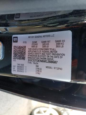 2021 CHEVROLET COLORADO Z 1GCGTDEN6M1288687
