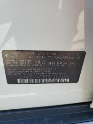 2011 BMW X5 xDrive35I VIN: 5UXZV4C51BL406182 Lot: 44605204