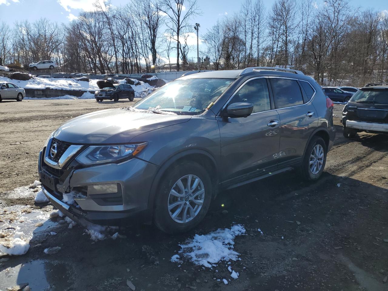 NISSAN ROGUE S 2017 gray  gas KNMAT2MV0HP515757 photo #1