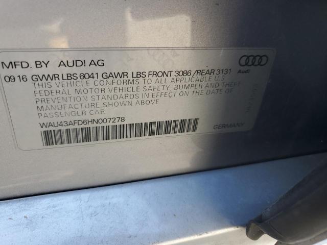  AUDI A8 2017 Сріблястий