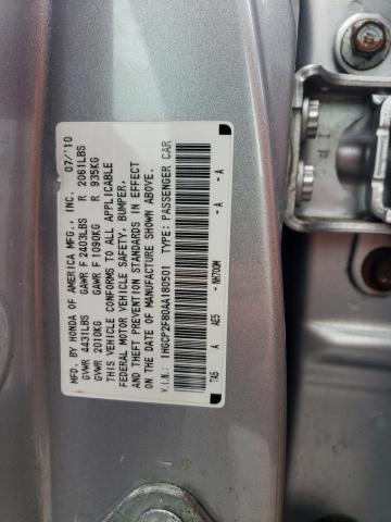 2010 Honda Accord Exl VIN: 1HGCP2F80AA180501 Lot: 41999784