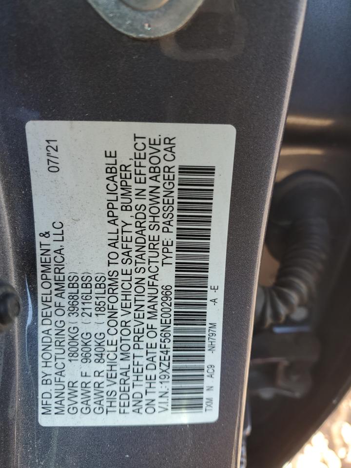 19XZE4F56NE002966 2022 Honda Insight Ex